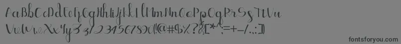 フォントEllic Script 1 – 黒い文字の灰色の背景
