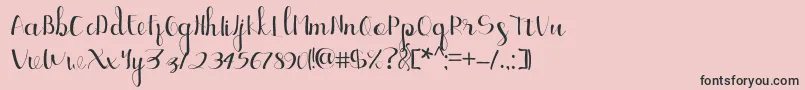 Ellic Script 1 Font – Black Fonts on Pink Background