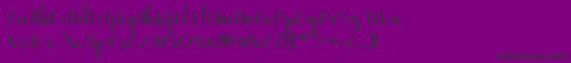 Ellic Script 1 Font – Black Fonts on Purple Background