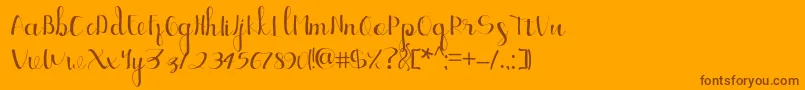 Police Ellic Script 1 – polices brunes sur fond orange