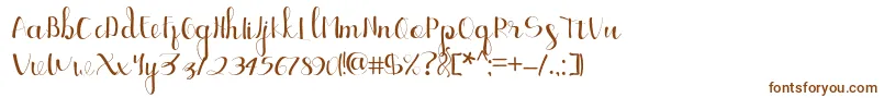 フォントEllic Script 1 – 茶色のフォント