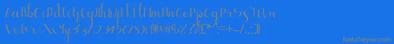Police Ellic Script 1 – polices grises sur fond bleu
