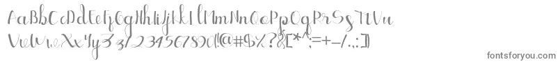 フォントEllic Script 1 – 白い背景に灰色の文字