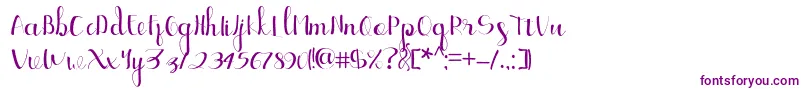 Police Ellic Script 1 – polices violettes