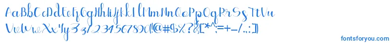 Ellic Script 1-Schriftart – Blaue Schriften