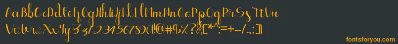 fuente Ellic Script 1 – Fuentes Naranjas Sobre Fondo Negro