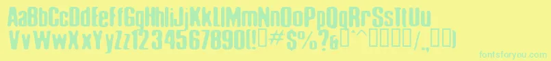 ELLIS    Font – Green Fonts on Yellow Background