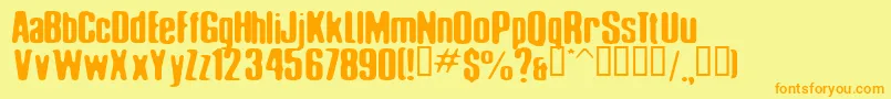 ELLIS    Font – Orange Fonts on Yellow Background