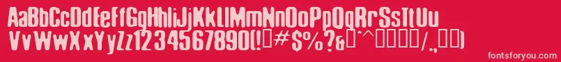 ELLIS    Font – Pink Fonts on Red Background