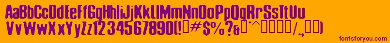 ELLIS    Font – Purple Fonts on Orange Background