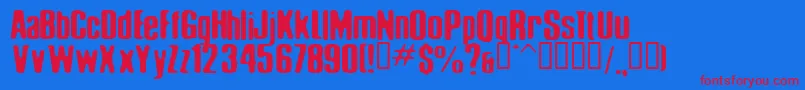 ELLIS    Font – Red Fonts on Blue Background