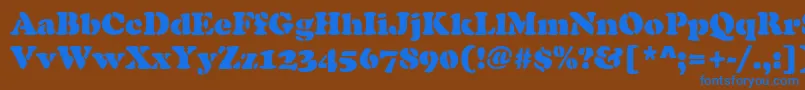 ellis Font – Blue Fonts on Brown Background