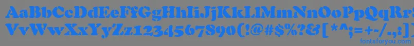 フォントellis – 灰色の背景に青い文字