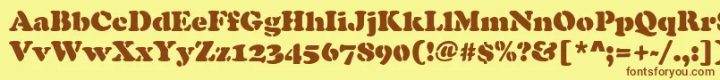 ellis Font – Brown Fonts on Yellow Background