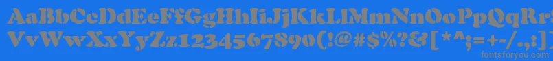 ellis Font – Gray Fonts on Blue Background