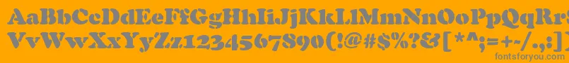 ellis Font – Gray Fonts on Orange Background