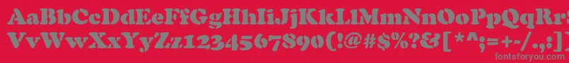 ellis Font – Gray Fonts on Red Background