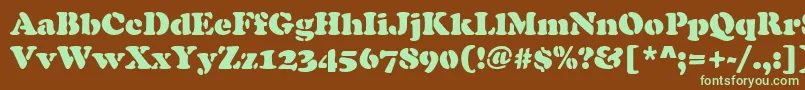 ellis Font – Green Fonts on Brown Background