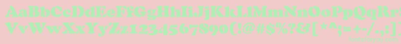 ellis Font – Green Fonts on Pink Background