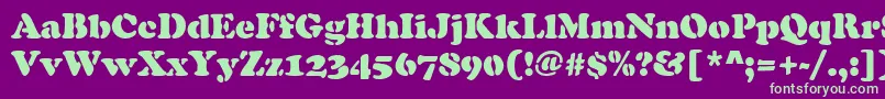 ellis Font – Green Fonts on Purple Background