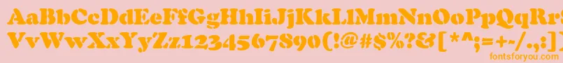 ellis Font – Orange Fonts on Pink Background