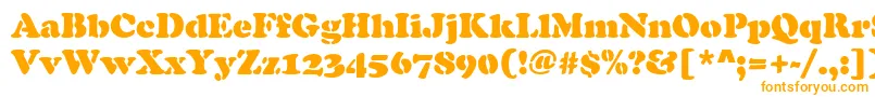 ellis Font – Orange Fonts on White Background