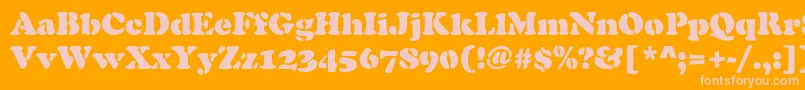 ellis Font – Pink Fonts on Orange Background