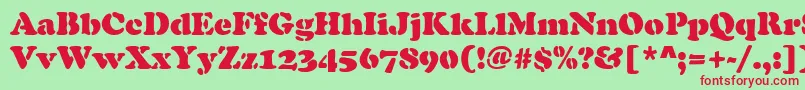 ellis Font – Red Fonts on Green Background