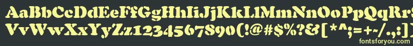 ellis Font – Yellow Fonts on Black Background