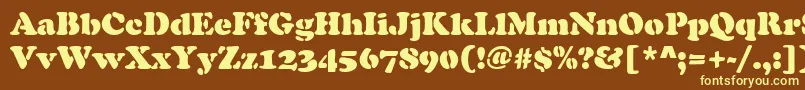 ellis Font – Yellow Fonts on Brown Background