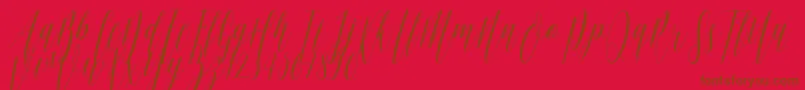 Ellisa DF Font – Brown Fonts on Red Background