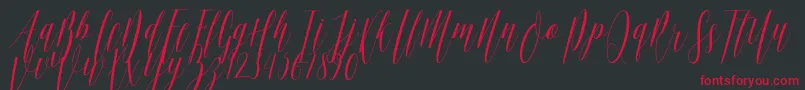 Ellisa DF Font – Red Fonts on Black Background