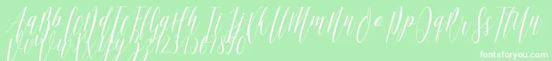 フォントEllisa DF – 緑の背景に白い文字