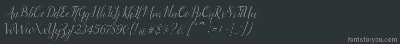 Więcej informacji o czcionce Ellizabeth Czcionka Ellizabeth – szare czcionki na czarnym tle