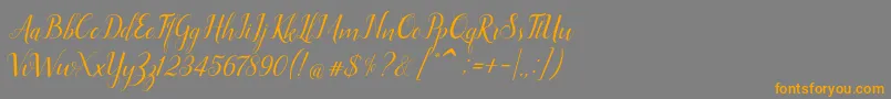 More about Ellizabeth Font Ellizabeth Font – Orange Fonts on Gray Background