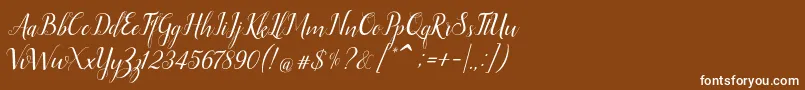 Ellizabethフォントについての詳細 フォントEllizabeth – 茶色の背景に白い文字