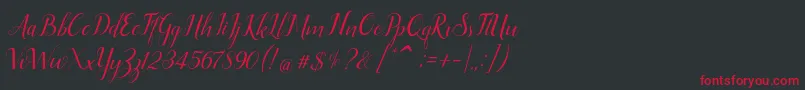 Ellizabeth Font – Red Fonts on Black Background
