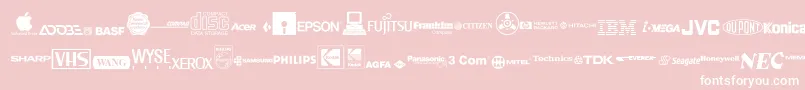 ELLO     Font – White Fonts on Pink Background