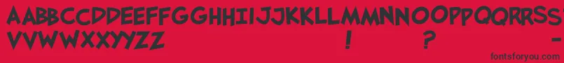 Jaysfxbold Font – Black Fonts on Red Background