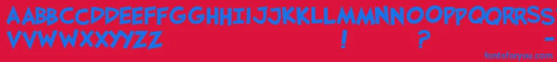 Jaysfxbold Font – Blue Fonts on Red Background