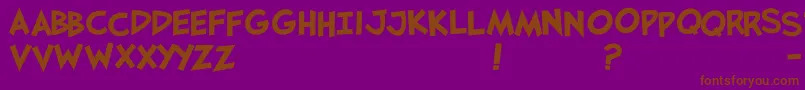 Jaysfxbold Font – Brown Fonts on Purple Background