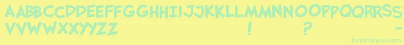 fuente Jaysfxbold – Fuentes Verdes Sobre Fondo Amarillo