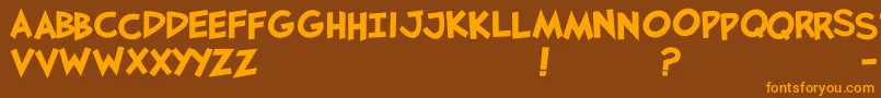 Jaysfxbold Font – Orange Fonts on Brown Background