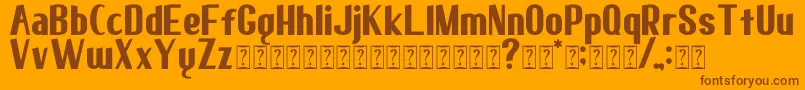 elma 01 Font – Brown Fonts on Orange Background