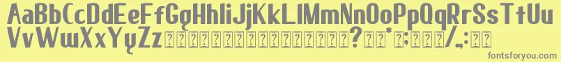 elma 01 Font – Gray Fonts on Yellow Background