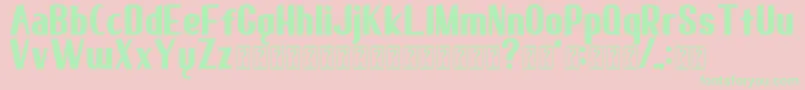 elma 01 Font – Green Fonts on Pink Background