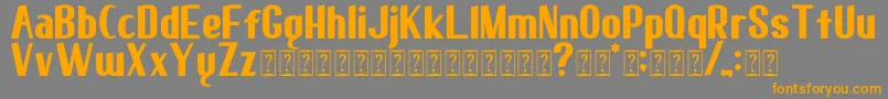 elma 01 Font – Orange Fonts on Gray Background