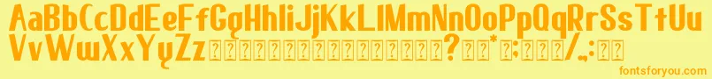 elma 01 Font – Orange Fonts on Yellow Background