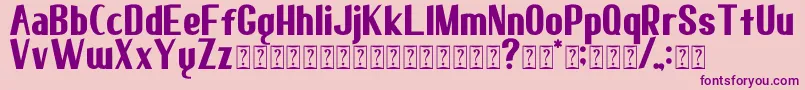 elma 01 Font – Purple Fonts on Pink Background