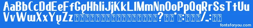 elma 01 Font – White Fonts on Blue Background